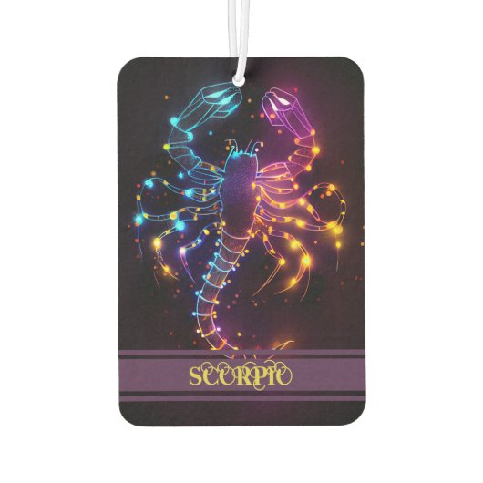 Scorpio Zodiac Signs Celestial Air Freshener Autolufterfrischer (Rückseite)