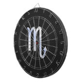 Scorpio Zodiac Silver Signieren schwarze Schlangen Dartscheibe (Vorderseite rechts)
