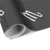 Scorpio Zodiac Silver Signieren schwarze Schlangen Geschenkpapier (Rolleneckpunkt)