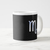 Scorpio Zodiac Silver Signieren schwarze Schlangen Jumbo-Tasse (Vorderseite Rechts)