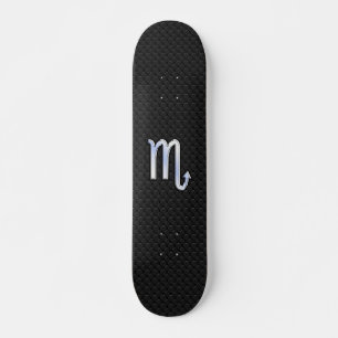 Scorpio Zodiac Silver Signieren schwarze Schlangen Skateboard