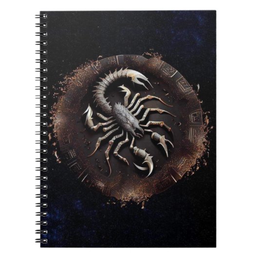 Scorpio Zodiac Spiral Notebook Notizblock (Vorderseite)