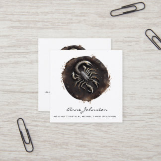 Scorpio Zodiac Square Business Card Quadratische Visitenkarte