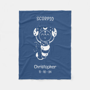 Scorpio Zodiac Star Name Birthdate Blue Baby Fleecedecke