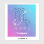 Scorpio Zodiac Star Sign Horoscope Constellation Aufkleber (Blatt)