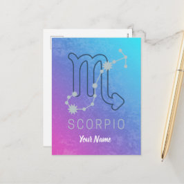 Scorpio Zodiac Star Sign Horoscope Constellation Feiertagspostkarte