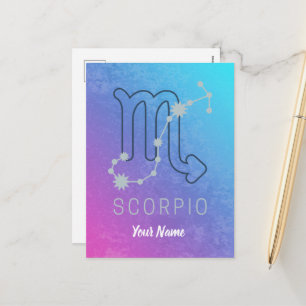 Scorpio Zodiac Star Sign Horoscope Constellation Feiertagspostkarte