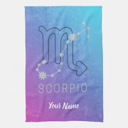 Scorpio Zodiac Star Sign Horoscope Constellation Geschirrtuch (Vertikal)