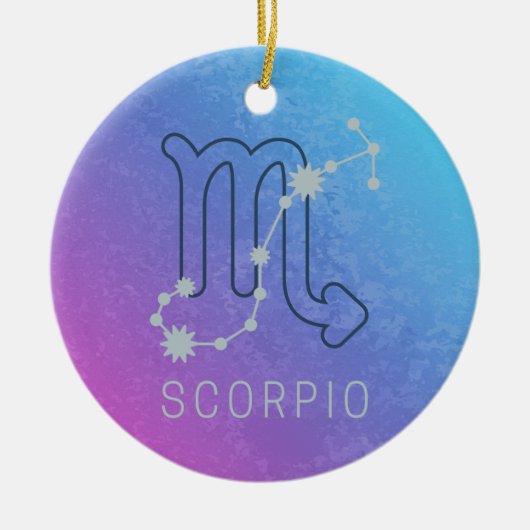Scorpio Zodiac Star Sign Horoscope Constellation Keramik Ornament (Vorne)