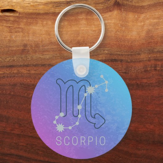 Scorpio Zodiac Star Sign Horoscope Constellation Schlüsselanhänger (Vorderseite)