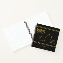 Scorpio Zodiac Star Sign Notebook Notizblock