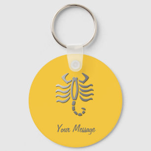 Scorpio Zodiac Star Sign Silver Keyring Schlüsselanhänger