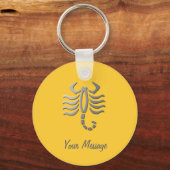 Scorpio Zodiac Star Sign Silver Keyring Schlüsselanhänger (Vorderseite)