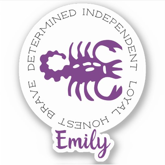 Scorpio Zodiac Star Sign Tracks Aufkleber (Vorderseite)