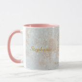 Scorpio Zodiac Star Zeichengalaxie Monogramm Glitz Tasse (Links)