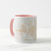 Scorpio Zodiac Star Zeichengalaxie Monogramm Glitz Tasse (Vorderseite Links)
