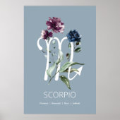 Scorpio Zodiac Star Zeichenkunst drucken Poster (Vorne)