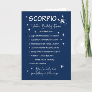 Scorpio Zodiac Stellar Geburtstagskrezepte Karte