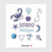 Scorpio Zodiac Sticker Collection (Blatt)