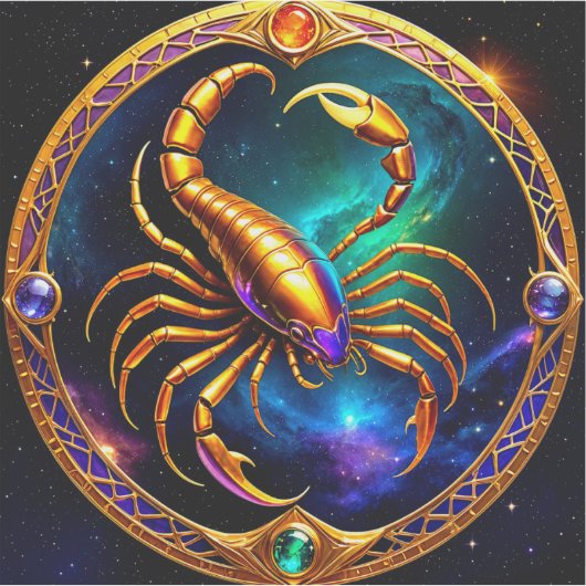 Scorpio Zodiac Stickers, Celestial Zodiac Aufkleber (Vorderseite)
