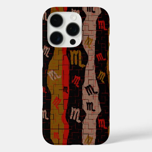 Scorpio Zodiac Streifen Case-Mate iPhone Hülle (Rückseite)