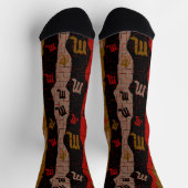 Scorpio Zodiac Streifen Socken (Oben)
