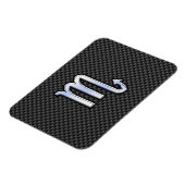Scorpio Zodiac Symbol auf Carbon Fibre Print Magnet (Linke Seite)