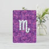 Scorpio Zodiac-Symbol auf der rosa-digitalen Camou (Stehend Vorderseite)