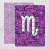 Scorpio Zodiac-Symbol auf der rosa-digitalen Camou (Vorne/Hinten)