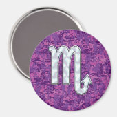 Scorpio Zodiac-Symbol auf der rosa-digitalen Camou Magnet (Vorderseite/Rückseite)