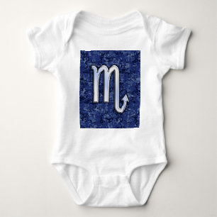 Scorpio Zodiac-Symbol auf Navy Blue-Camouflage Baby Strampler