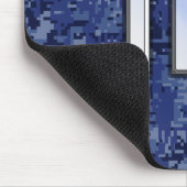 Scorpio Zodiac-Symbol auf Navy Blue-Camouflage Mousepad (Ecke)