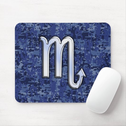 Scorpio Zodiac-Symbol auf Navy Blue-Camouflage Mousepad (Mit Mouse)