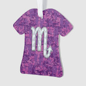 Scorpio Zodiac Symbol auf rosa Digital Camouflage Ornament (Vorderseite)