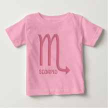 Scorpio Zodiac Symbol Baby Girl Pink T - Shirt