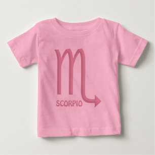 Scorpio Zodiac Symbol Baby Girl Pink T - Shirt