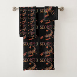Scorpio Zodiac Symbol Badetuch Set