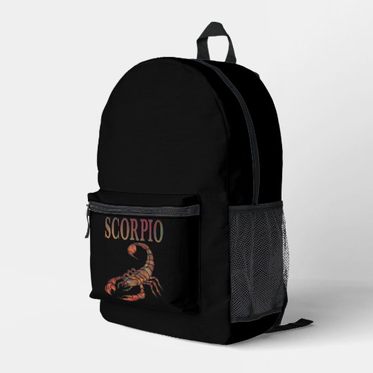 Scorpio Zodiac-Symbol Bedruckter Rucksack (Rückseitige Ecke Rechts)