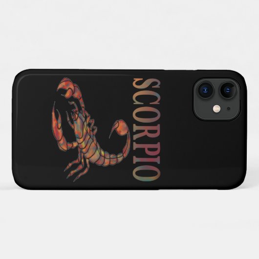 Scorpio Zodiac Symbol Black iPhone Case (Rückseite (Horizontal))