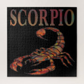 Scorpio Zodiac Symbol Black Square Jigsaw Puzzle (Vertikal)