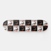 Scorpio Zodiac Symbol Checkerboard Skateboard Deck (Horizontal)