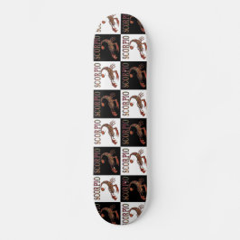 Scorpio Zodiac Symbol Checkerboard Skateboard Deck