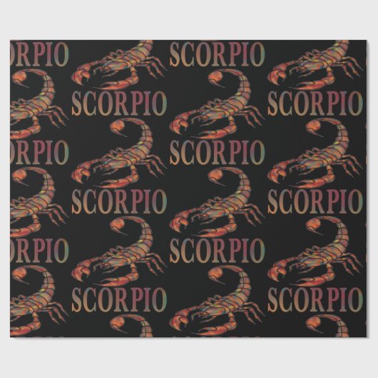 Scorpio Zodiac Symbol Geschenkpapier (Flach)