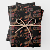 Scorpio Zodiac-Symbol Geschenkpapier Set (Beispiel)