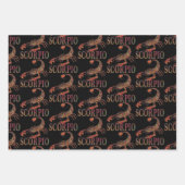 Scorpio Zodiac-Symbol Geschenkpapier Set (Vorderseite)