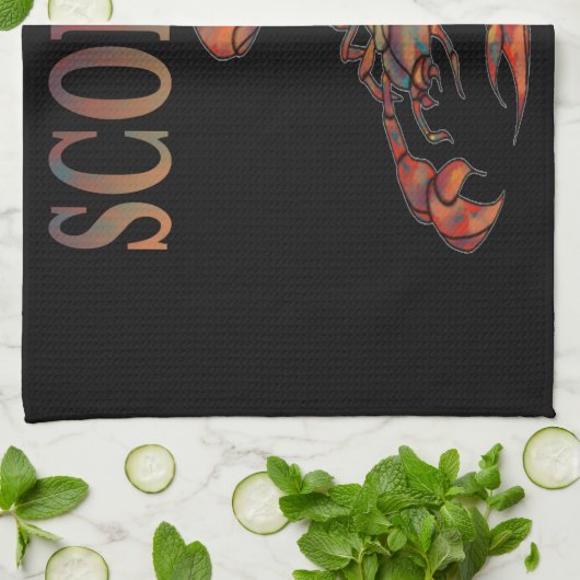 Scorpio Zodiac-Symbol Geschirrtuch (Gefaltet)