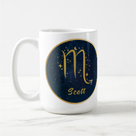 Scorpio zodiac Symbol goldene Sterne Nacht persona Kaffeetasse