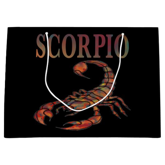 Scorpio Zodiac-Symbol Große Geschenktüte (Vorderseite)