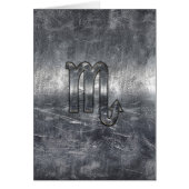 Scorpio Zodiac Symbol in Grunge Metallic Style (Vorne)