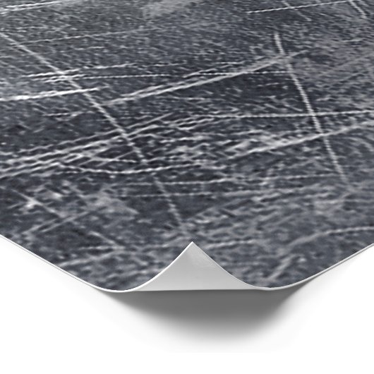 Scorpio Zodiac Symbol in Grunge Metallic Style Poster (Ecke)